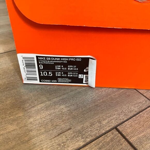 Nike Dunk High Pro SB Doraemon Athletic Sneaker Men 9 Blue/Red Suede- NEW IN BOX - Picture 6 of 7